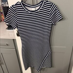 Twik Navy and White Striped Top